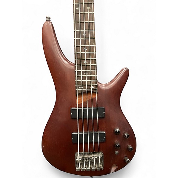Used Ibanez SR505 5 String Brown Mahogany Electric Bass Guitar