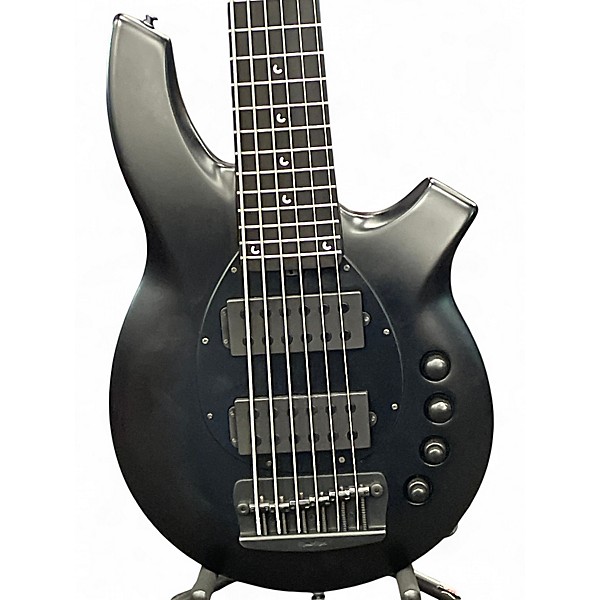 Used Ernie Ball Music Man Bongo 6 String Black Electric Bass Guitar