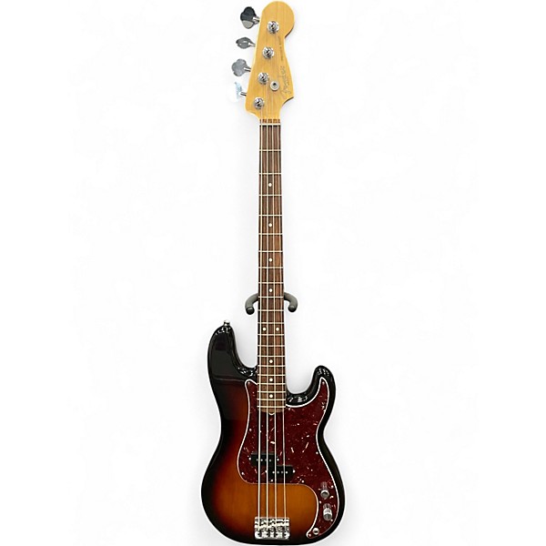 Used Fender American Standard Precision Bass 3 Tone Sunburst Electric Bass Guitar