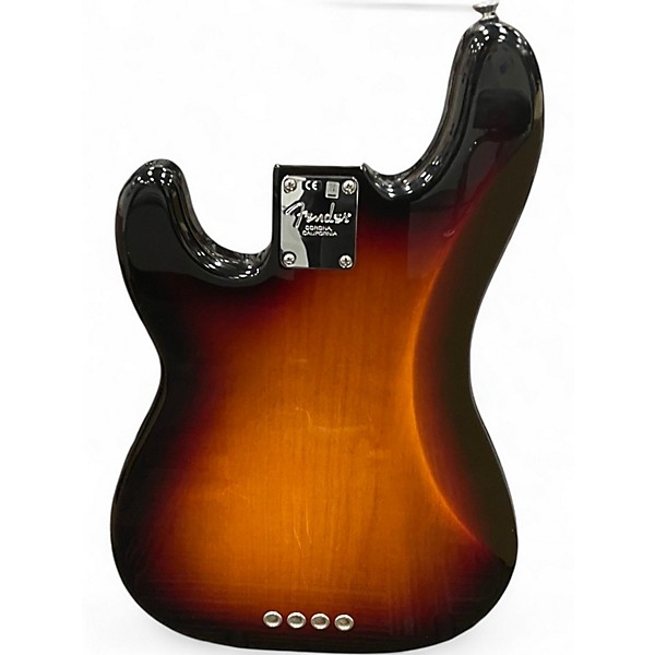Used Fender American Standard Precision Bass 3 Tone Sunburst Electric Bass Guitar