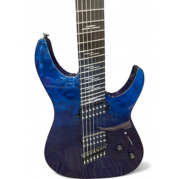 Used Schecter Guitar Research Reaper 7 MS Elite Deep Ocean Solid Body Electric Guitar