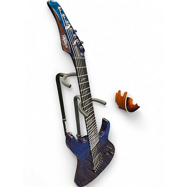 Used Schecter Guitar Research Reaper 7 MS Elite Deep Ocean Solid Body Electric Guitar