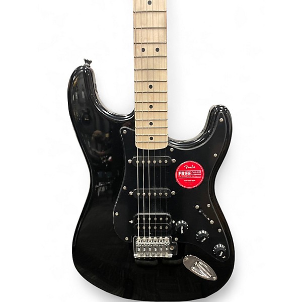 Used Squier Sonic Stratocaster Hss  Black Solid Body Electric Guitar