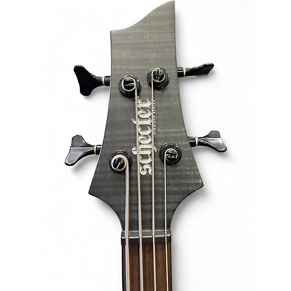 Used Schecter Guitar Research CHARLES BERTHOUD Trans Black Electric Bass Guitar