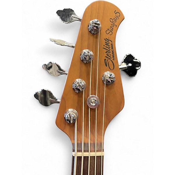 Used Sterling by Music Man Ray35 5 String DORADO GREEN Electric Bass Guitar