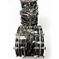 Vintage 1970s Ludwig 5 Piece 5 piece Black Marble Drum Kit