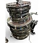 Vintage 1970s Ludwig 5 Piece 5 piece Black Marble Drum Kit