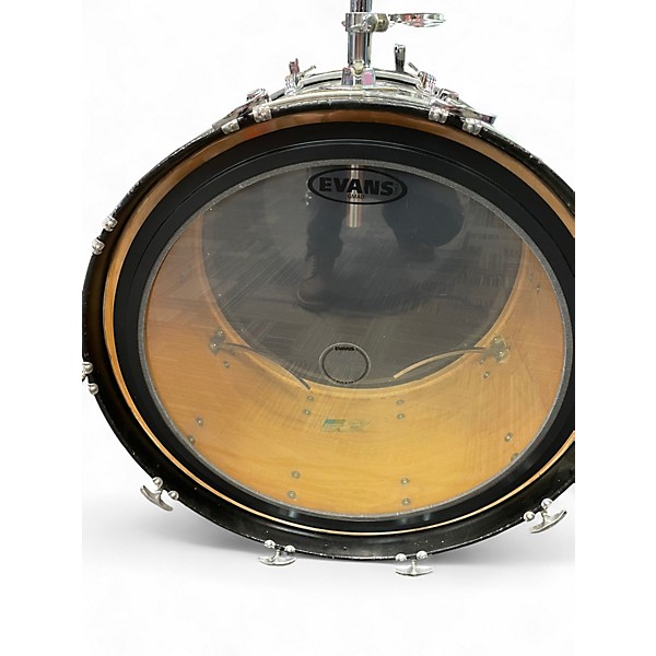 Vintage 1970s Ludwig 5 Piece 5 piece Black Marble Drum Kit