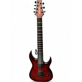 Used Schecter Guitar Research Sunset 7 String Exteme Scarlet Burst Solid Body Electric Guitar
