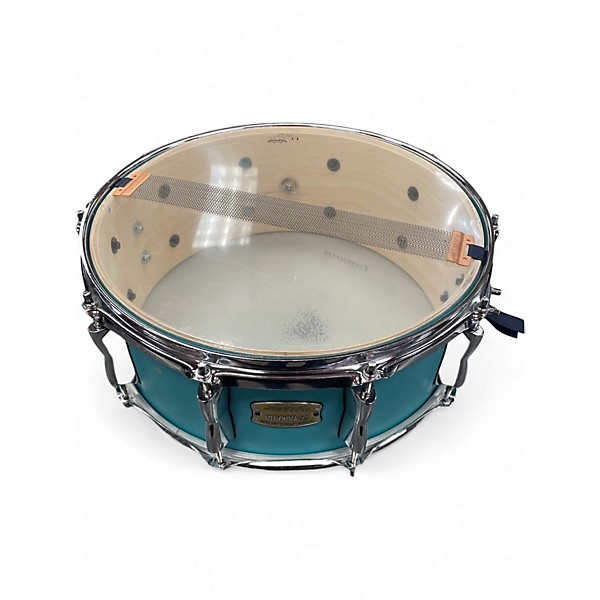 Used Yamaha 14X5.5 Stage Custom Snare matte Surf Green Drum