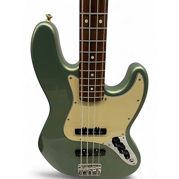 Used Fender Standard Jazz Bass Sage Green Metallic Electric Bass Guitar