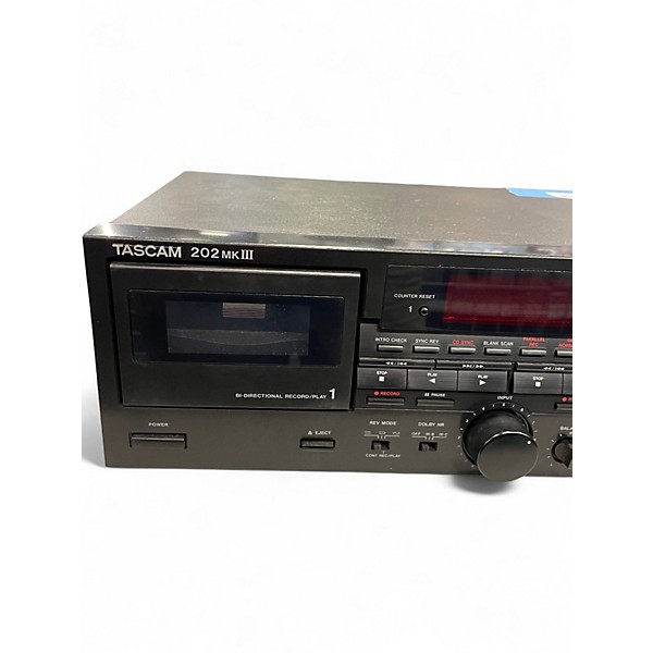 Used TASCAM 202 MkIII Dual Cassette Player Cassette Player