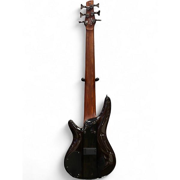 Used Ibanez SR706 FRETLESS Trans Black Electric Bass Guitar