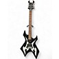 Used B.C. Rich Bronze Series Warlock Black and White Solid Body Electric Guitar thumbnail