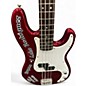 Used Squier Affinity Precision Bass Candy Apple Red W/ Stickers Electric Bass Guitar