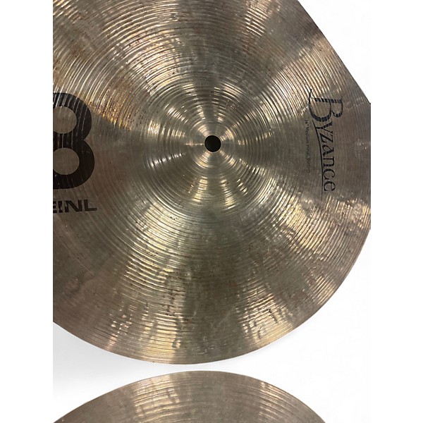 Used MEINL 14in BYZANCE BRILLIANT MEDIUM HI HATS Cymbal