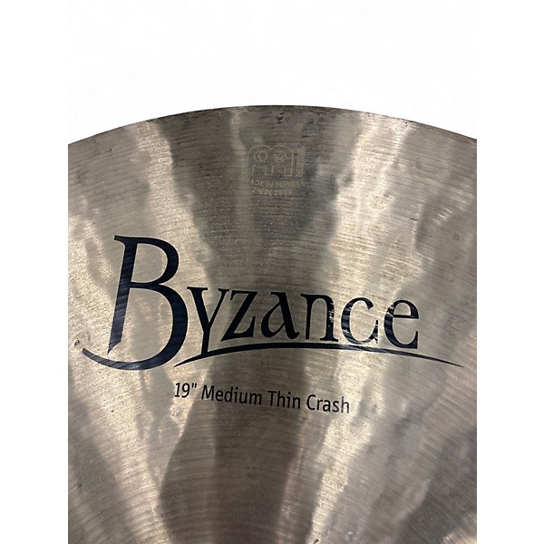 Used MEINL 19in BYZANCE EXTRA THIN HAMMERED CRASH Cymbal