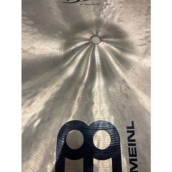 Used MEINL 19in BYZANCE EXTRA THIN HAMMERED CRASH Cymbal