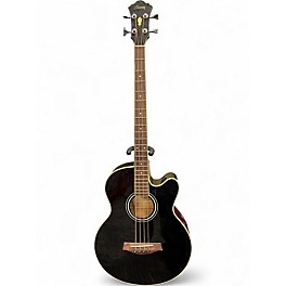 Used Ibanez AEB5E Black Acoustic Bass Guitar