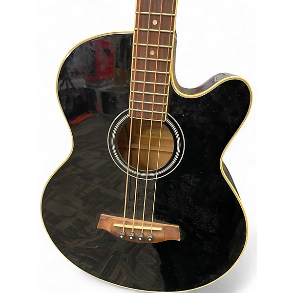 Used Ibanez AEB5E Black Acoustic Bass Guitar