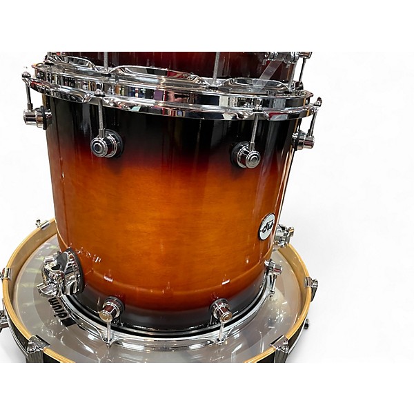 Used DW 5 Piece Design Series Tobacco Sunburst Drum Kit