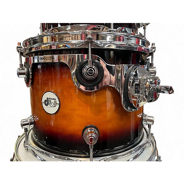 Used DW 5 Piece Design Series Tobacco Sunburst Drum Kit