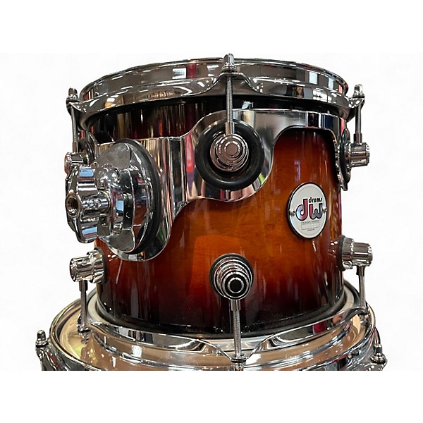 Used DW 5 Piece Design Series Tobacco Sunburst Drum Kit