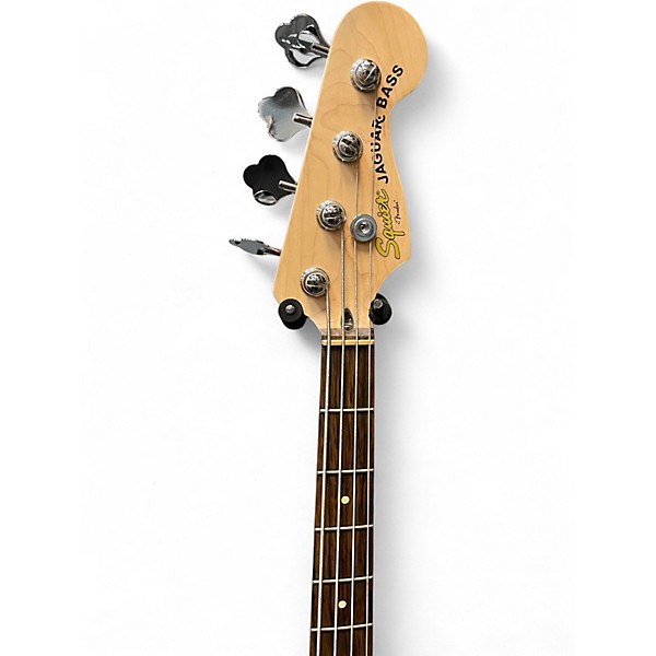 Used Squier Vintage Modified Jaguar Bass Wine Red Electric Bass Guitar