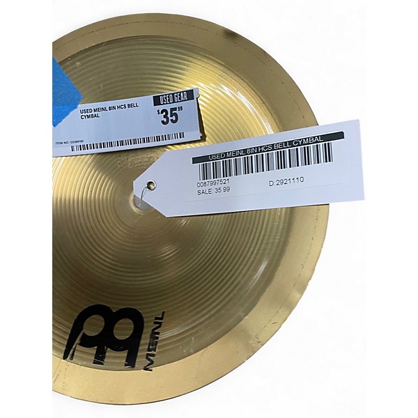 Used MEINL 8in HCS BELL Cymbal