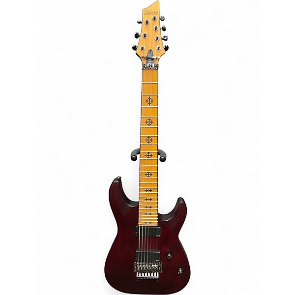 Used Schecter JEFF LOOMIS VAMPYRE RED Solid Body Electric Guitar