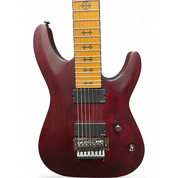Used Schecter JEFF LOOMIS VAMPYRE RED Solid Body Electric Guitar