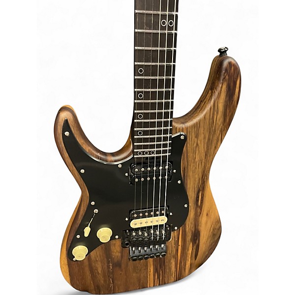 Used Schecter Guitar Research Diamond Series SVSS Left-Handed Exotic Black Limba Solid Body Electric Guitar