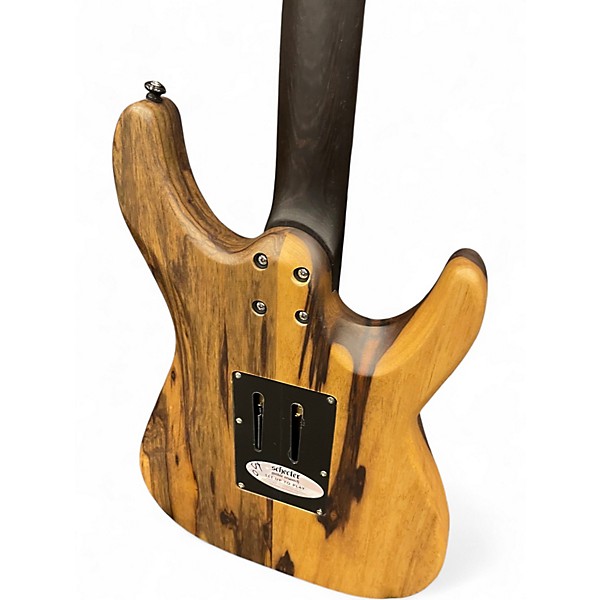 Used Schecter Guitar Research Diamond Series SVSS Left-Handed Exotic Black Limba Solid Body Electric Guitar