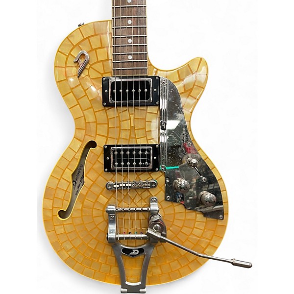 Used Duesenberg Starplayer TV RONNIE WOOD SIGNATURE ICE PEARL Hollow Body Electric Guitar
