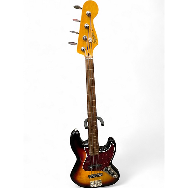 Used Squier classic vibe 60s fretless jazz bass 3 Color Sunburst Electric Bass Guitar