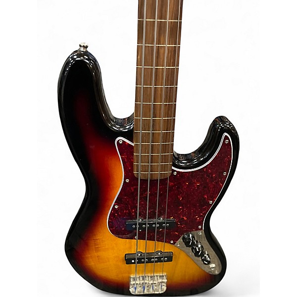 Used Squier classic vibe 60s fretless jazz bass 3 Color Sunburst Electric Bass Guitar
