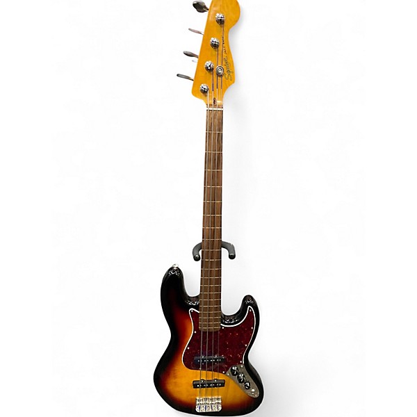 Used Squier classic vibe 60s fretless jazz bass 3 Color Sunburst Electric Bass Guitar