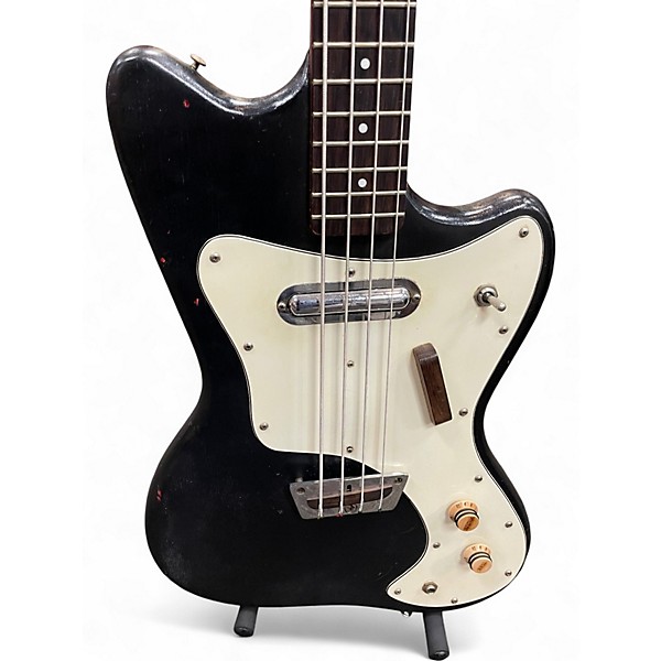 Vintage 1960s Silvertone 1960s 1442 (refin) Black Electric Bass Guitar