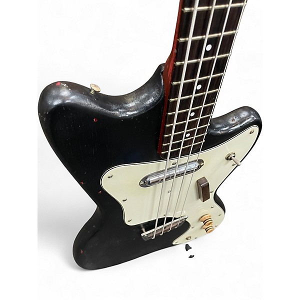 Vintage 1960s Silvertone 1960s 1442 (refin) Black Electric Bass Guitar