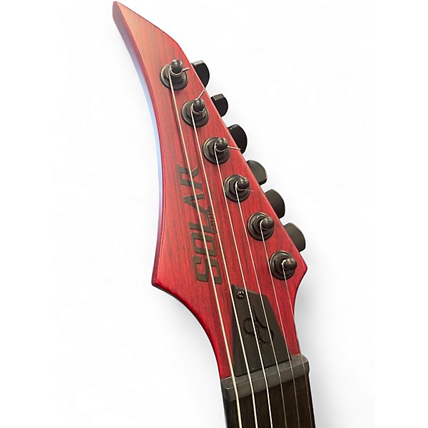 Used Solar Guitars V2.6TBR Red Solid Body Electric Guitar