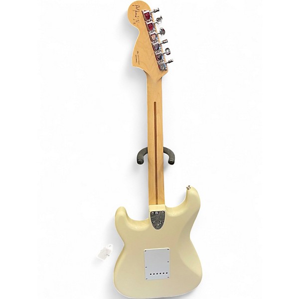 Used Fender Albert Hammond Jr Stratocaster Olympic White Solid Body Electric Guitar