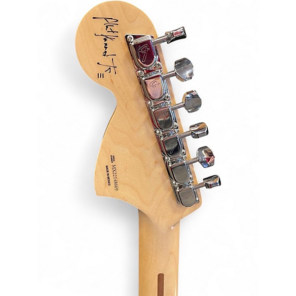 Used Fender Albert Hammond Jr Stratocaster Olympic White Solid Body Electric Guitar