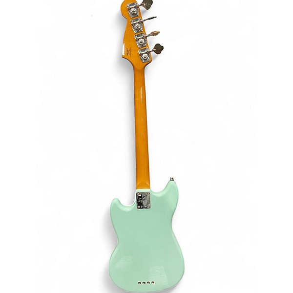 Used Squier Vintage Modified Mustang Bass Surf Green Electric Bass Guitar