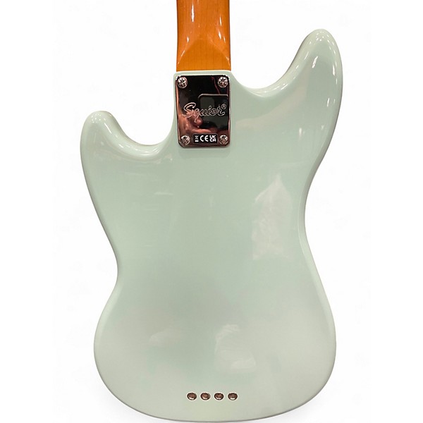 Used Squier Vintage Modified Mustang Bass Surf Green Electric Bass Guitar