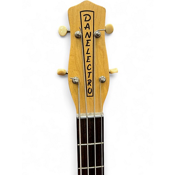 Used Danelectro 59DC Black and White Electric Bass Guitar