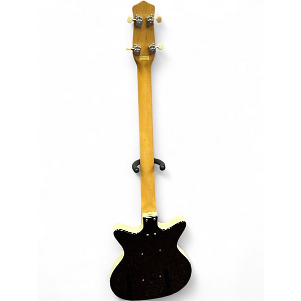 Used Danelectro 59DC Black and White Electric Bass Guitar