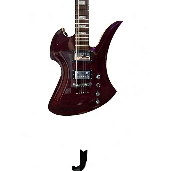 Used B.C. Rich Masterpiece Mockingbird Trans Red Solid Body Electric Guitar