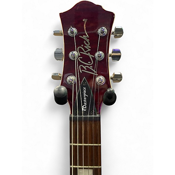 Used B.C. Rich Masterpiece Mockingbird Trans Red Solid Body Electric Guitar