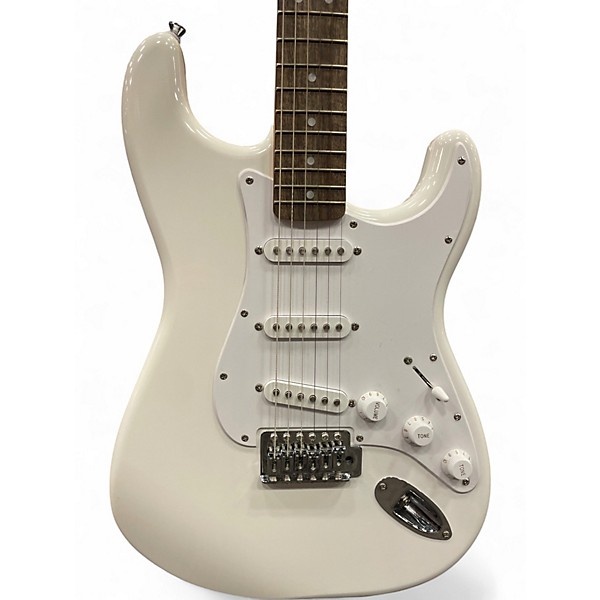 Used Squier SONIC STRATOCASTER Antique White Solid Body Electric Guitar