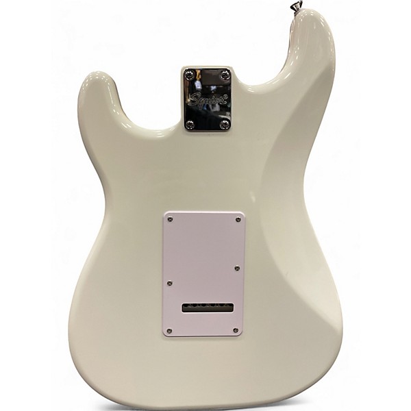 Used Squier SONIC STRATOCASTER Antique White Solid Body Electric Guitar